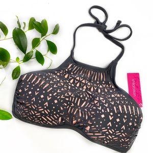 NWT Target Bandeau Swimsuit Top with Halter Straps